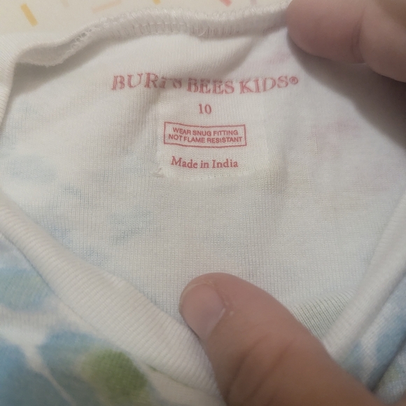 Burt's Bees Kids Tie-Dye Pajama Set - Blue, Pink, Green - Picture 3 of 3